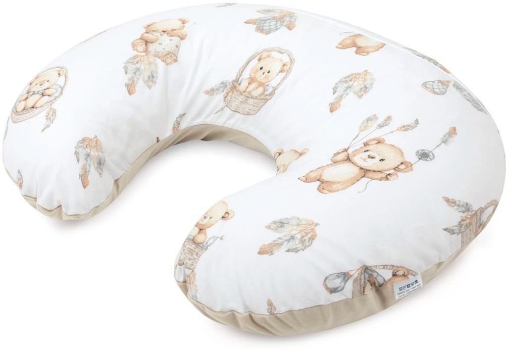 Boho Bears & Cappuccino Soft Velvet Stillkissen mit Produktbild 