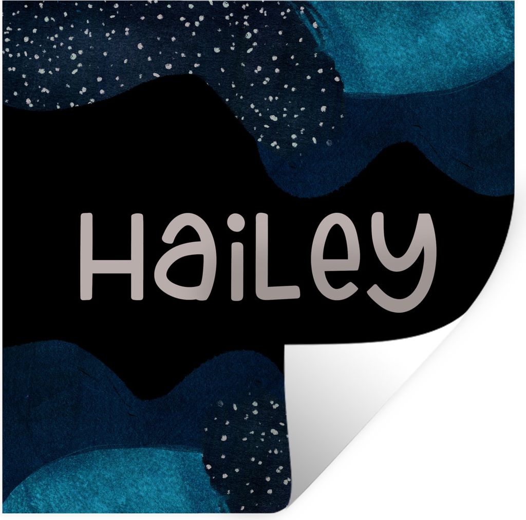 MuchoWow Wandtattoo Wandsticker Wandaufkleber Hailey - Pastell - Mädchen 30x30 cm Selbstklebend und Repositionierbar - Repositionierbar - Wasser...