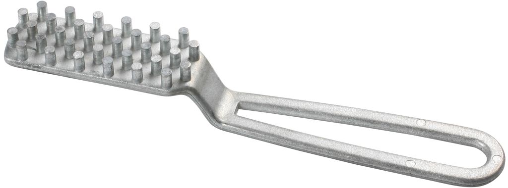 Mikado Fischschupper aus Metall mit ergonomischem Griff und Produktbild 