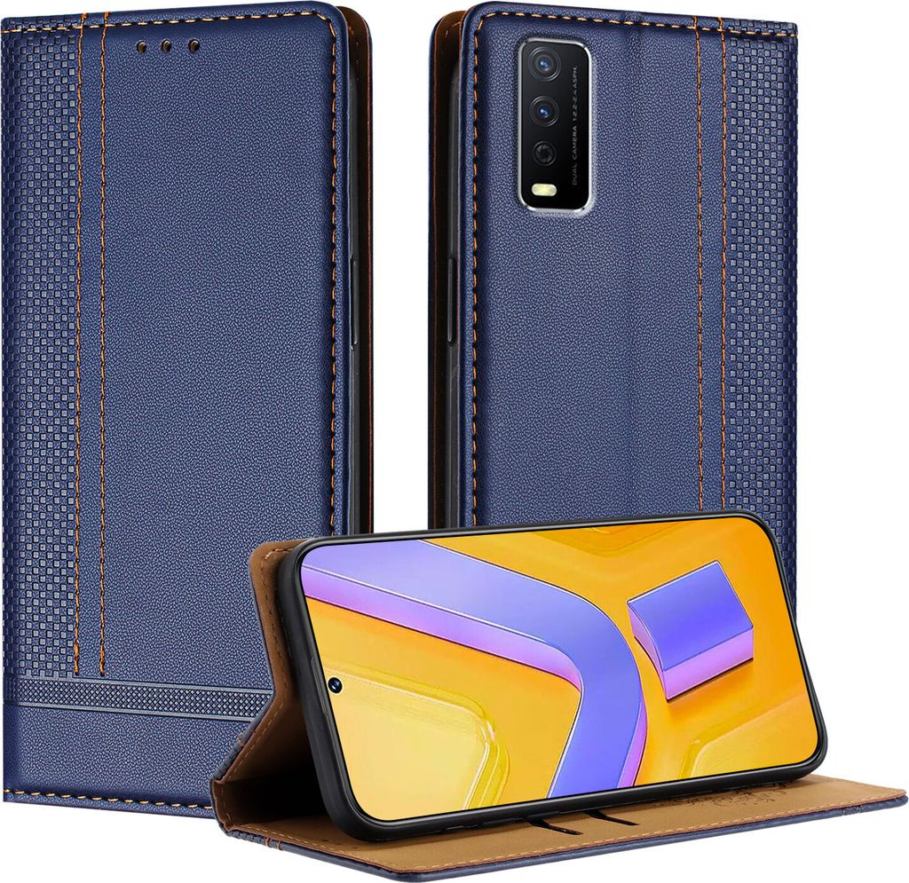 Handyhülle für Vivo Y20 Leder Flip Klappbare Schutzhülle Produktbild 