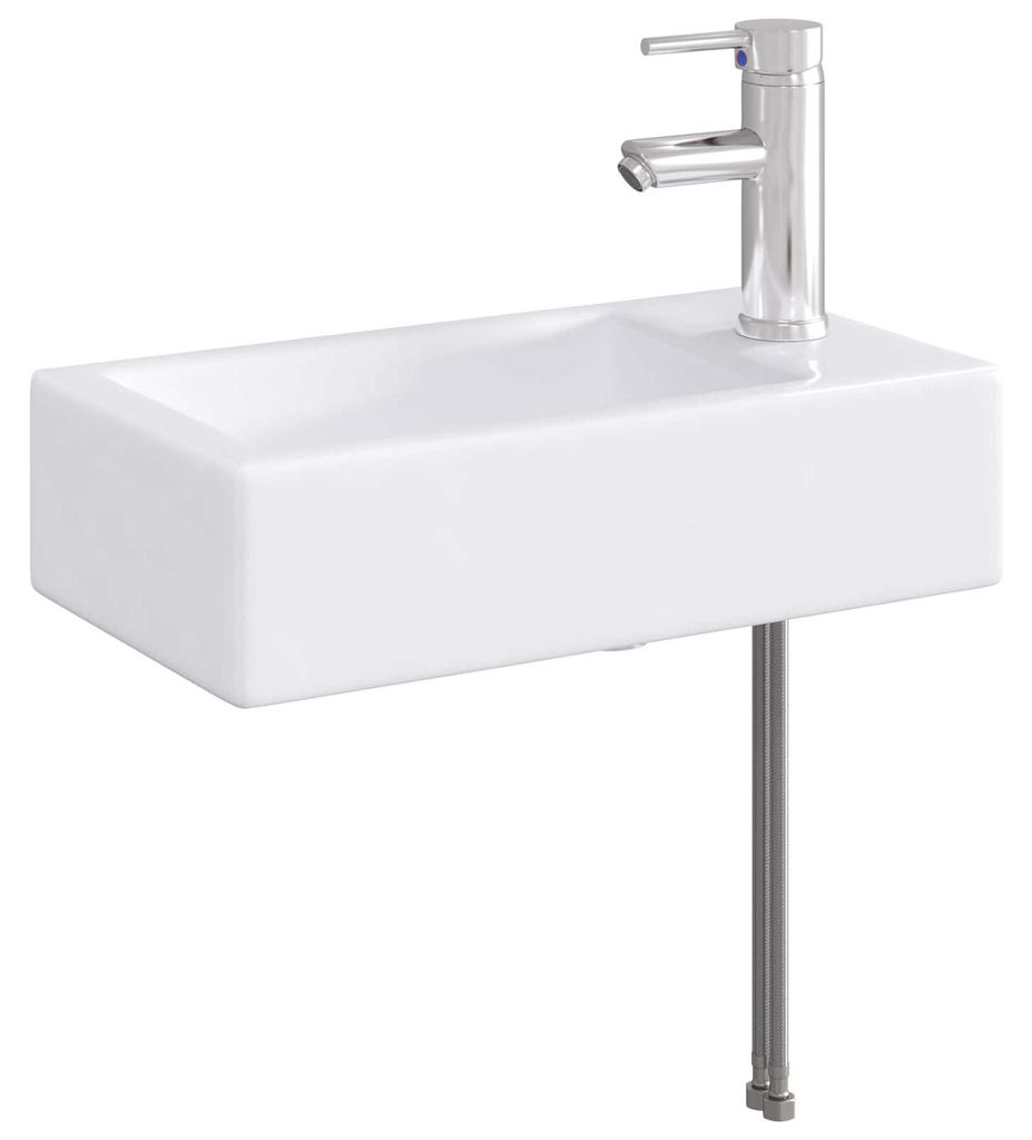Waschbecken fürs Badezimmer Chrom 45,5 x 25,5 x 13 cm Metall