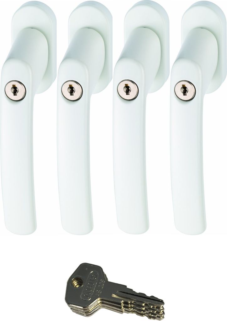 ABUS FG200 W SB abschließbarer Fenstergriff, weiß im Set 4 Produktbild 
