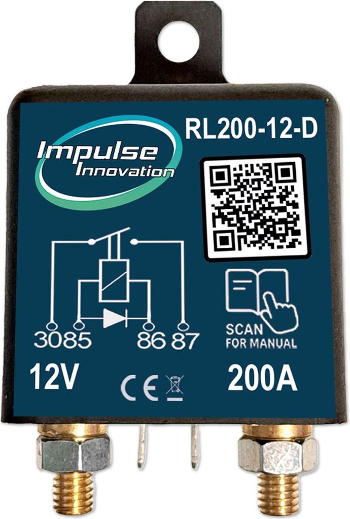 Trennrelais | RL200-12-D | 12V | 200A | mit Diode