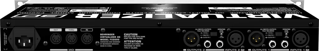 Behringer FX2000 Virtualizer 3D Processeur de Effets Multi-Moteur Noir