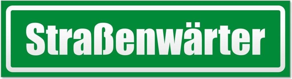 Kiwistar Straßenwärter invertiert Magnetschild Schild magnetisch - 20cm Grün - Magnetfolie für Auto PKW Kfz