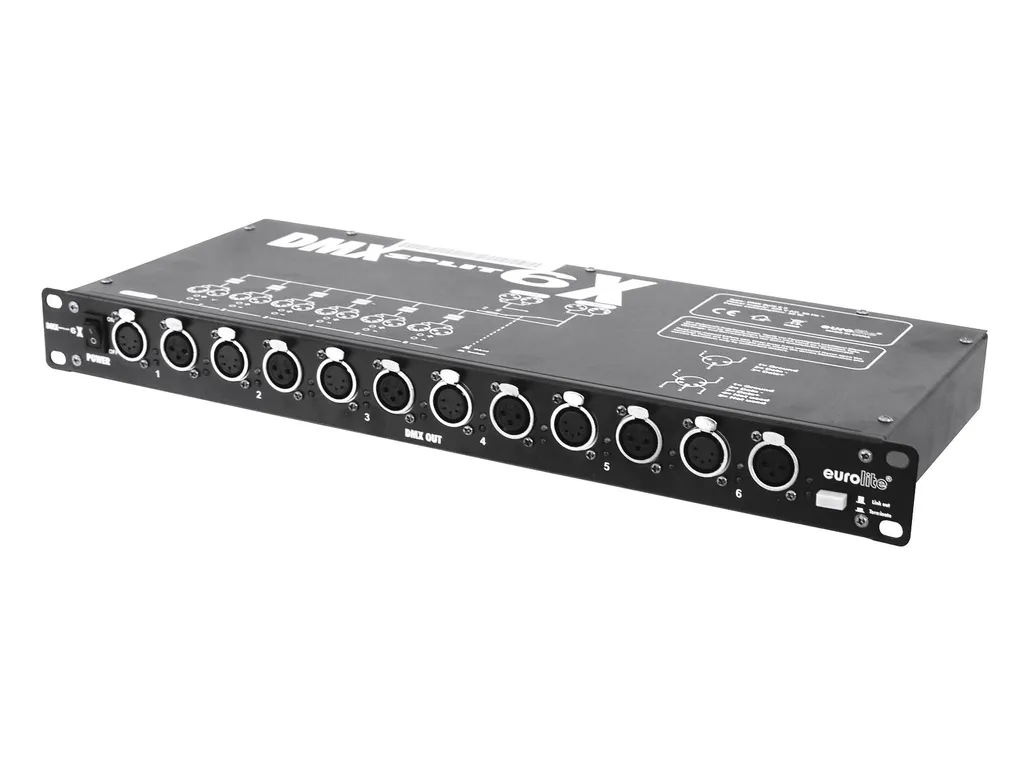 Répartiteur DMX 6 voies EUROLITE Split 6X pour pilotage de projecteurs