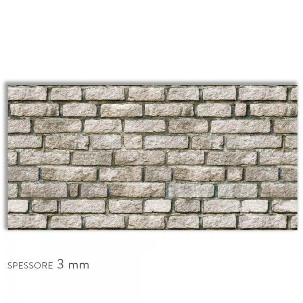 MONOCHROME BRICK – Flexible PVC-Küchenrückwand – Größe 120 x 60 cm, 3 mm dick