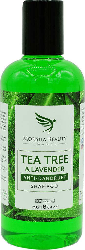 Anti Schuppen Shampoo gegen trockene juckende Kopfhaut für Herren | Frauen mit Teebaumöl - [ UK] Anti-Bakteriell | Beugt Kopfläuse vor | 250ml
