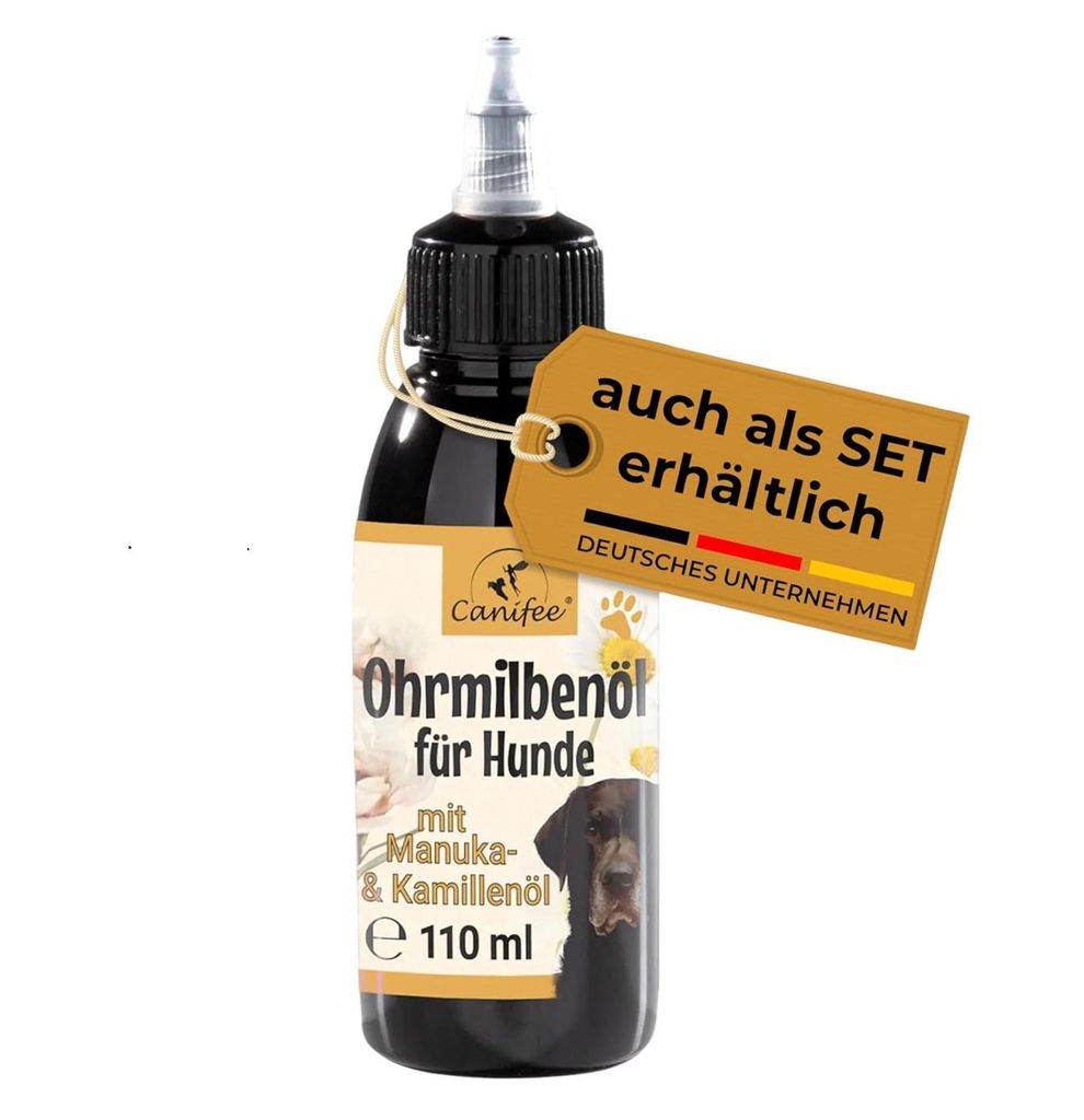 Canifee Ohrmilbenöl für Hunde in der 110ml Flasche