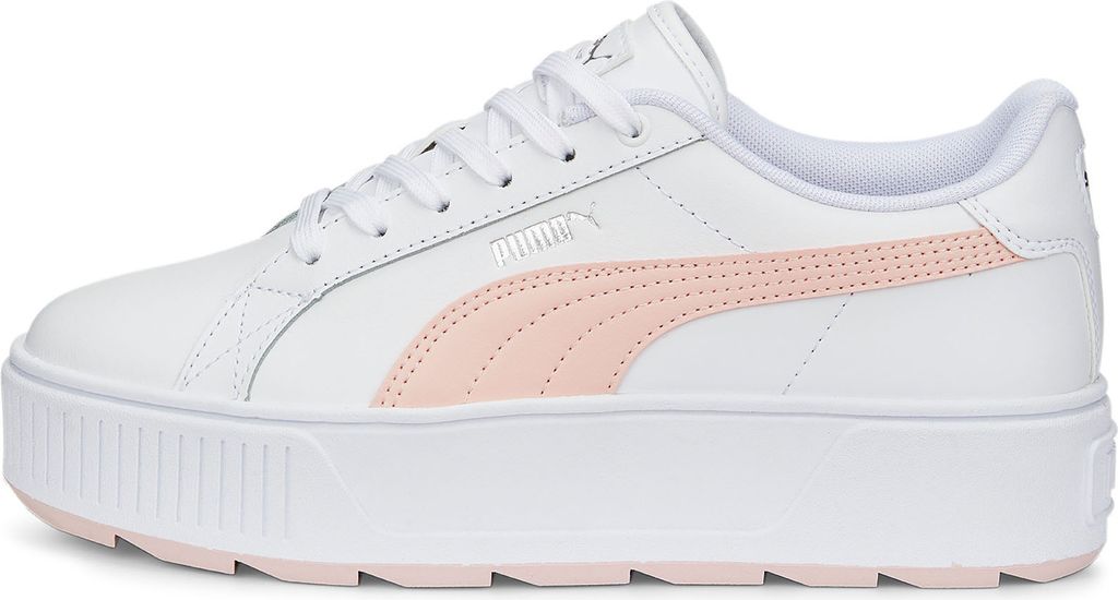 PUMA Karmen Leder Plateau Sneaker Damen 09 - puma white/rose dust/puma silver 40.5