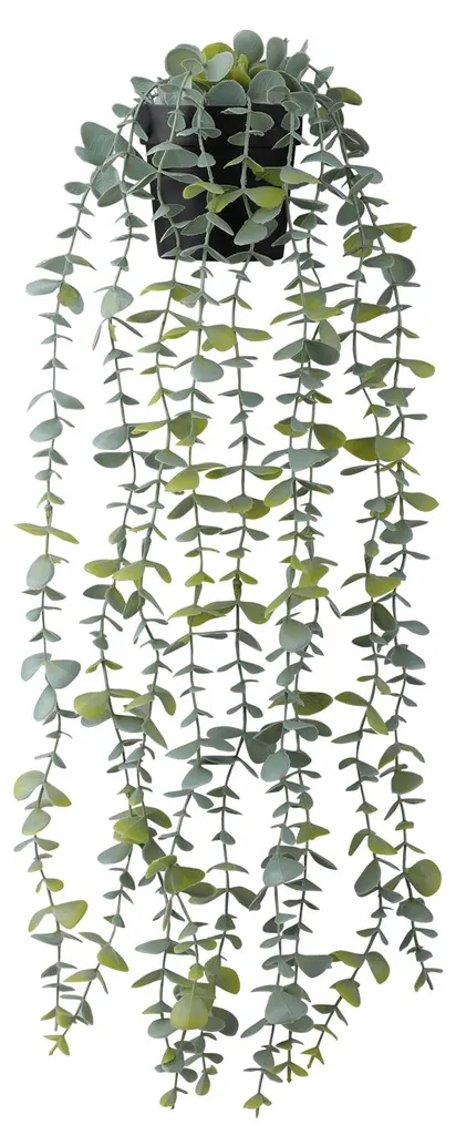 Plante suspendue artificielle eucalyptus pour étagère et meuble 55cm