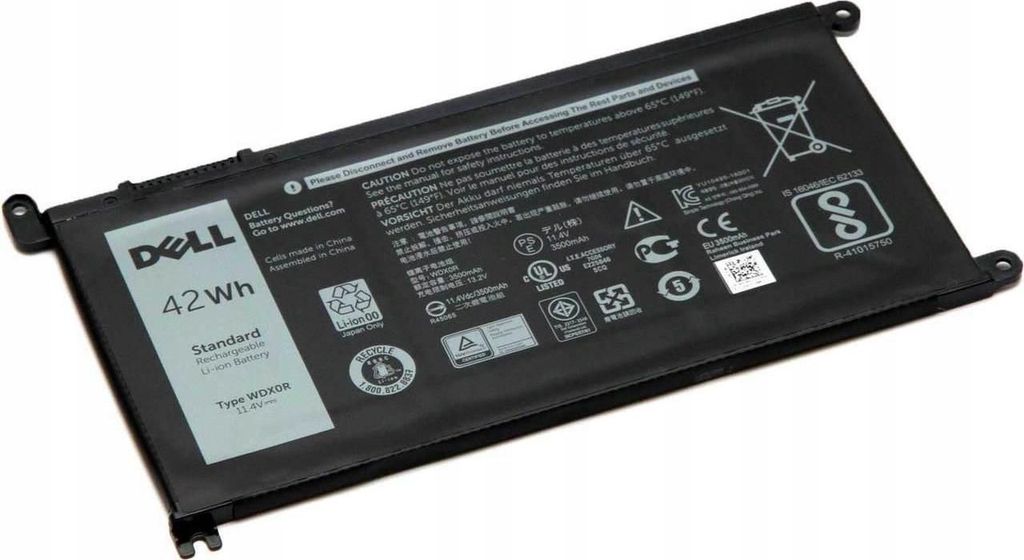 Dell Primär - Laptop-Akku - Lithium - 3 Zellen - 42 Wh - für Inspiron 13 5378, 13 73XX, 15 55XX, 15 75XX, Latitude