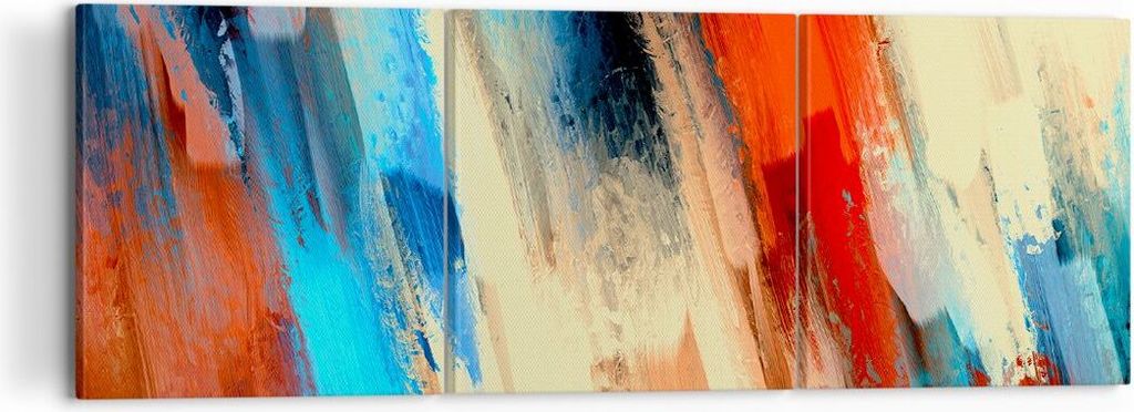 Bild auf Leinwand - Leinwandbild - Abstraktion modern - 120x40cm - Wand Bild - Wanddeko - Leinwanddruck - Bilder - Kunstdruck - Wanddekoration - Le...