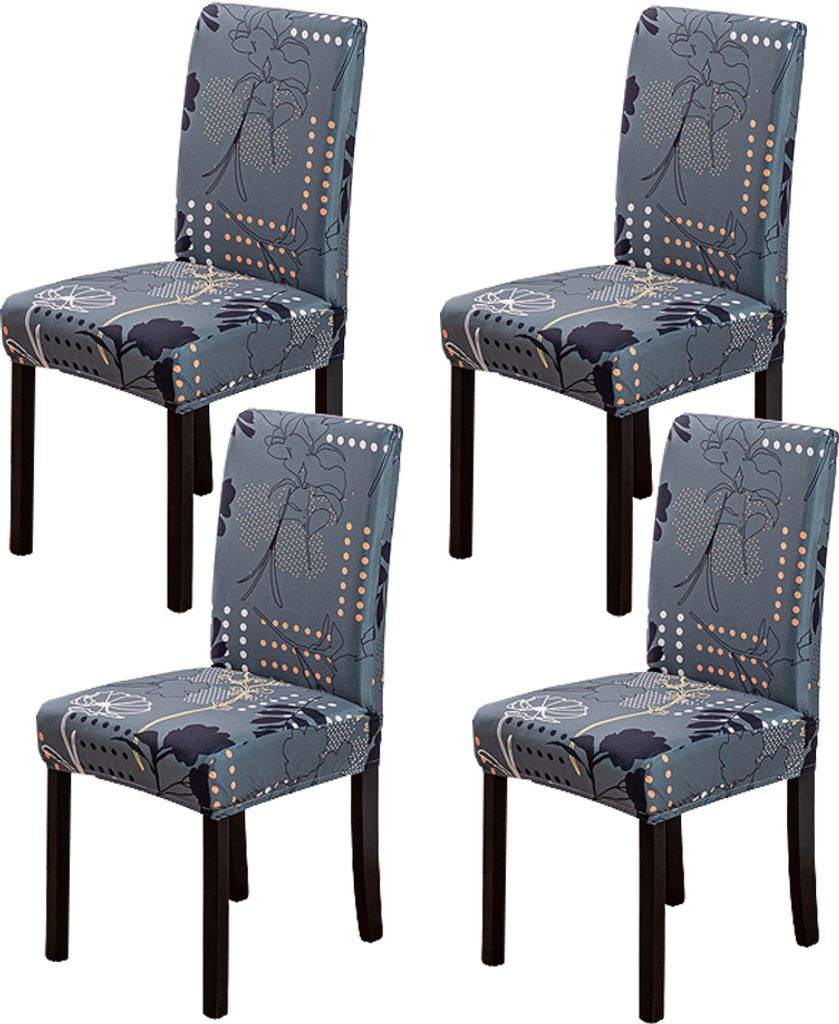 CANDeal 4er-Pack Super Fit Stretch, Abnehmbar, Waschbar, Kurze Esszimmerstuhl-Schutzhülle, Sitzbezug Für Hotel, Esszimmer, Zeremonie, Bankett, Ho...