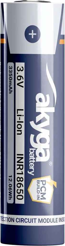 Batterie 18650 Sécurisée Akyga : Évitez les Surcharges 3350mAh 3,6V