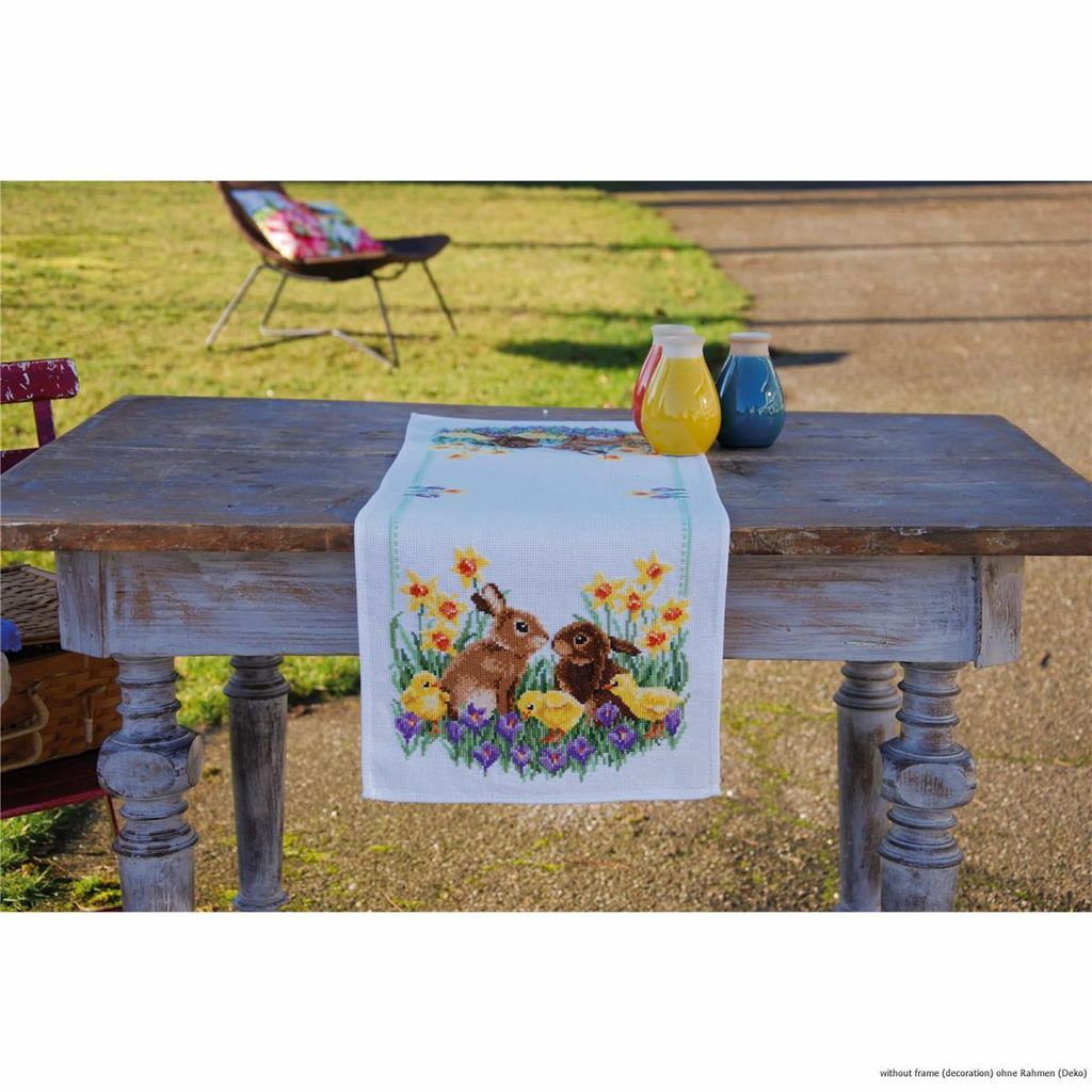 Vervaco Kreuzstich-Set „Hase mit Küken“, Zählvorlage