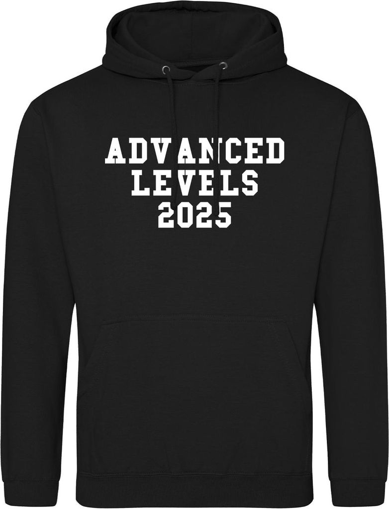 Huuraa Uni Hoodie Advanced Levels 2025 Abschluss Großbritannien 3XL Deep Black Vegan Sweatshirt Geschenkidee