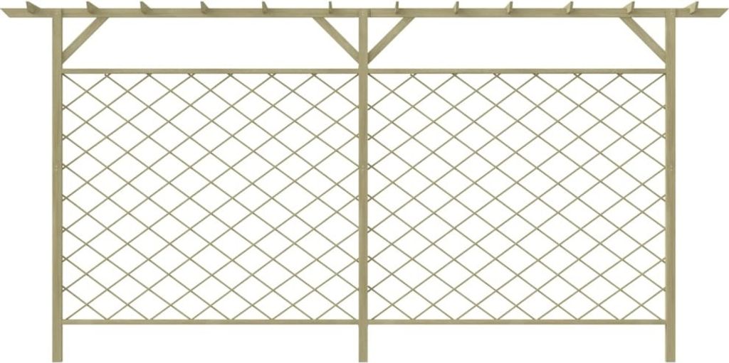 vidaXL Recinzione da giardino con pergola in legno Immagine del prodotto 