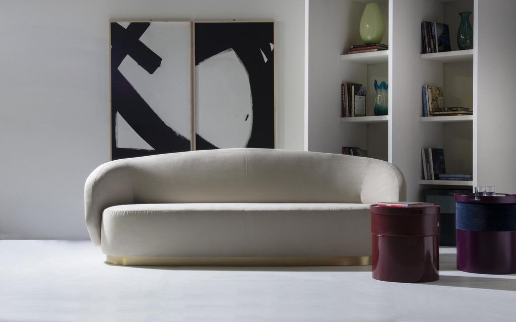 Sofa Dreisitzer Design Luxus Möbel Holz weiß Design Möbel aus Italien Klassiker