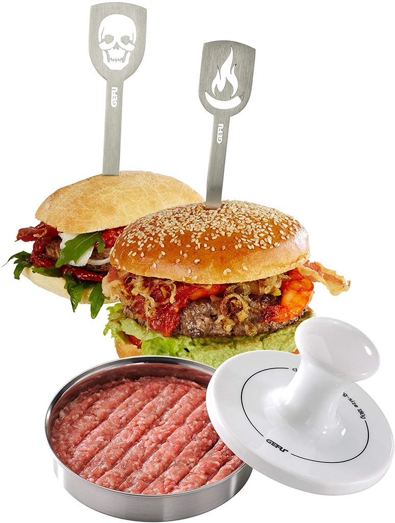 D Edelstahl/Porzellan 12cm Burgerpresse für 120g/180g Patties 