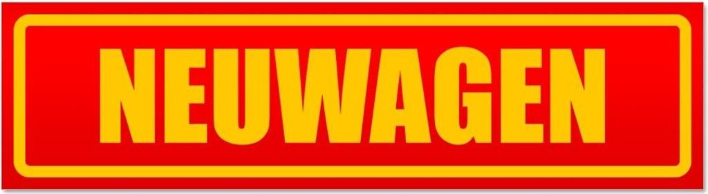 Kiwistar - Autoaufkleber - Rot - 20 x 5,3 cm - Neuwagen - Hinweis Aufkleber Sticker für Auto, Kfz, Fahrrad, PKW, LKW