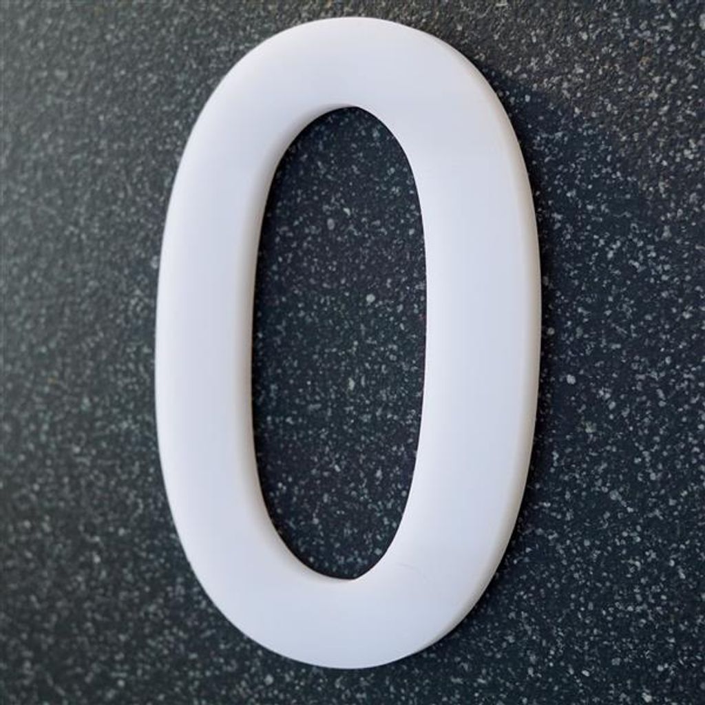 Hausnummer Grado - Acryl massiv 10 mm - weiß - Gr. XL 20 cm Produktbild 