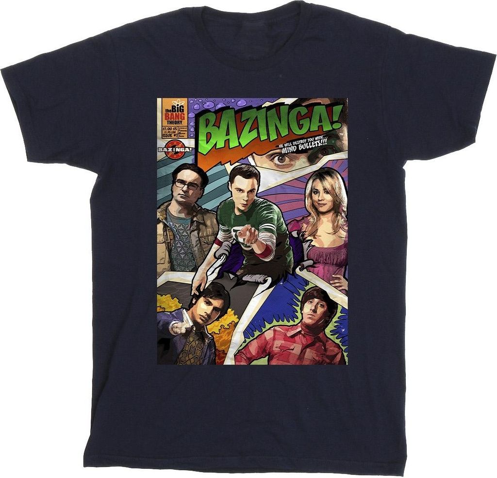 The Big Bang Theory - "Bazinga" T-Shirt für Herren BI13307 (5XL) (Marineblau)