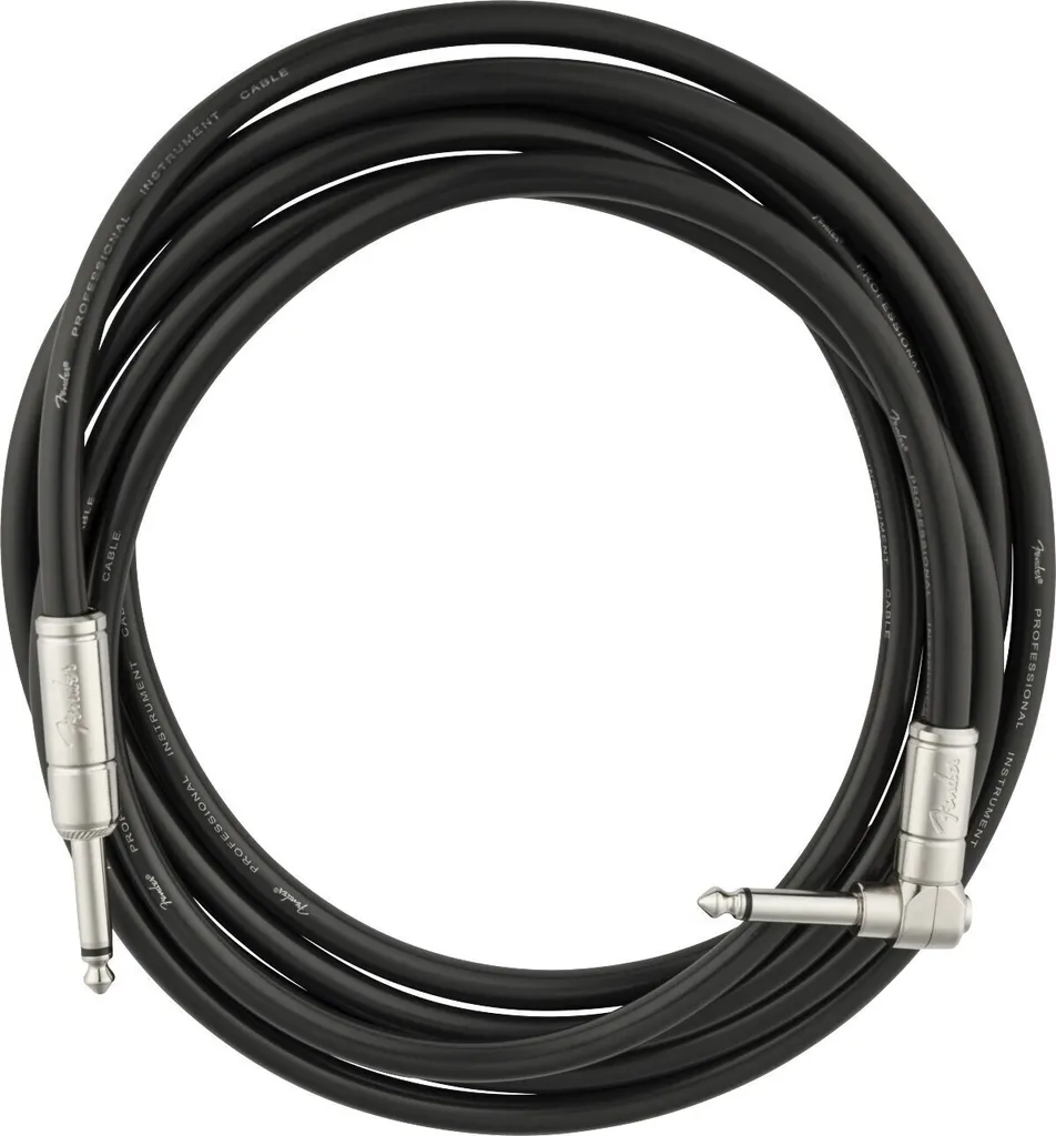 Fender Professional Kill Switch 3m Cavo Strumento Diritto-Angolato Nero