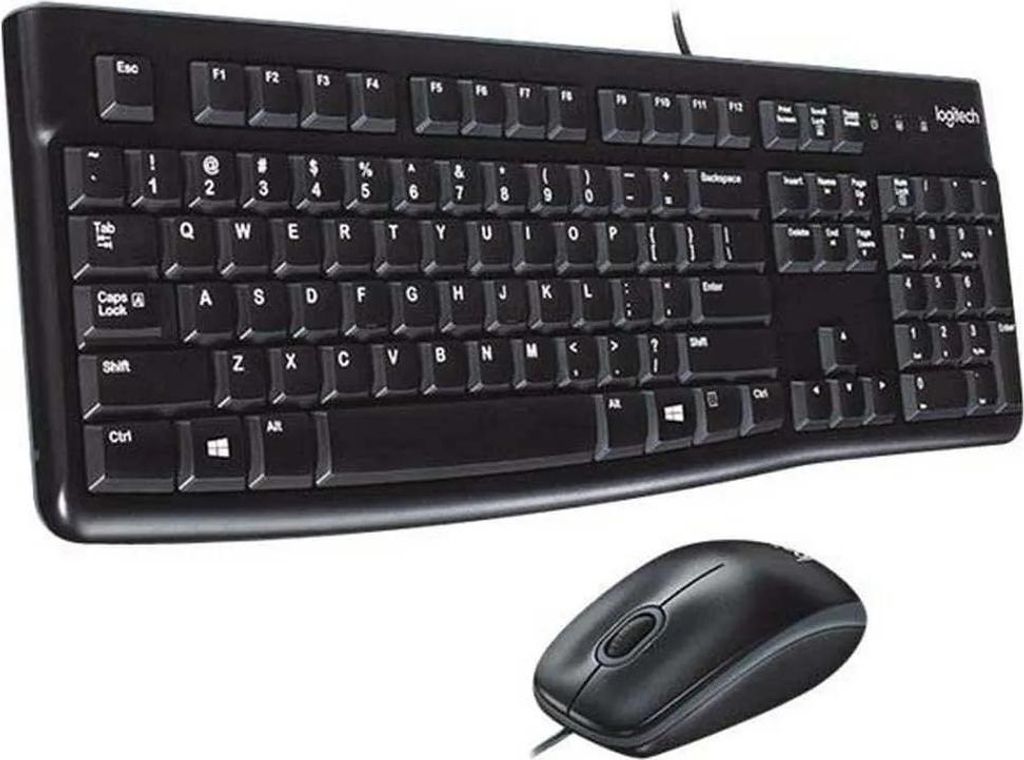 Logitech MK120, Kabelgebunden, USB, QWERTY, Schwarz, Maus Produktbild 