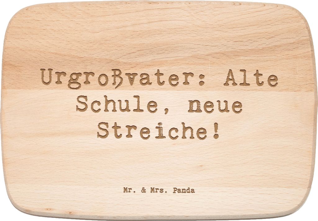 Mr. & Mrs. Panda Schneidebrett Spruch Urgroßvater Späße - Transparent - Geschenk, Erlebnisse, Ahnen, Lächeln, Erbe, Holzbrettchen, Holzbrett, K...