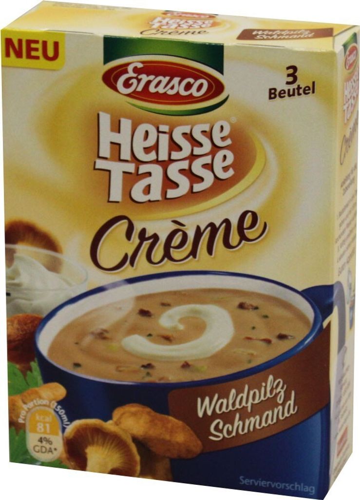 Erasco Heisse Tasse Creme Waldpilz Schmand ergibt 3 x 0,15L Produktbild 