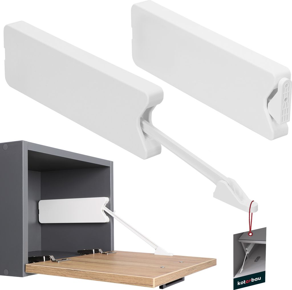 KOTARBAU® Klappenbeschlag Barfach Weiß 259 mm Produktbild 