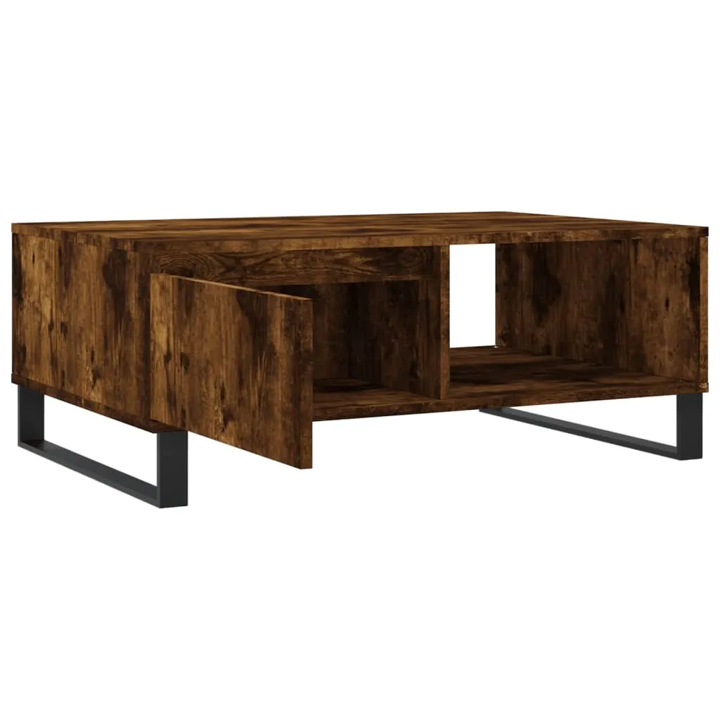 Tavolino Salotto Rovere Fumo 90x60x35cm | SYFAX™ Legno Multistrato