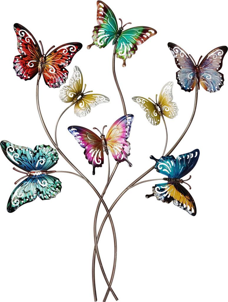 Wandobjekt, Schmetterling Design, bunt H 73 cm