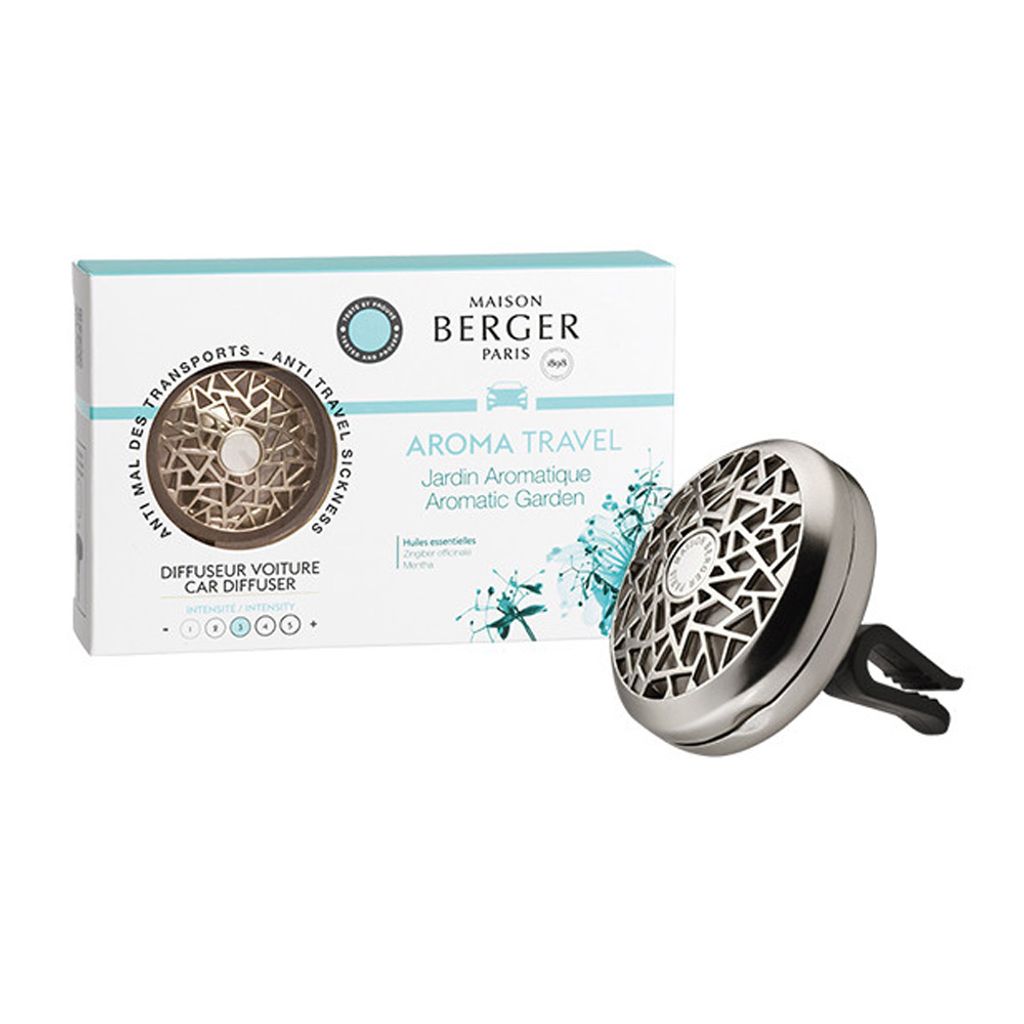 Maison Berger Paris Aroma Travel, Anklippbare Spülung, Dashboard, Silber, Nickel, 28 Tag(e), Box