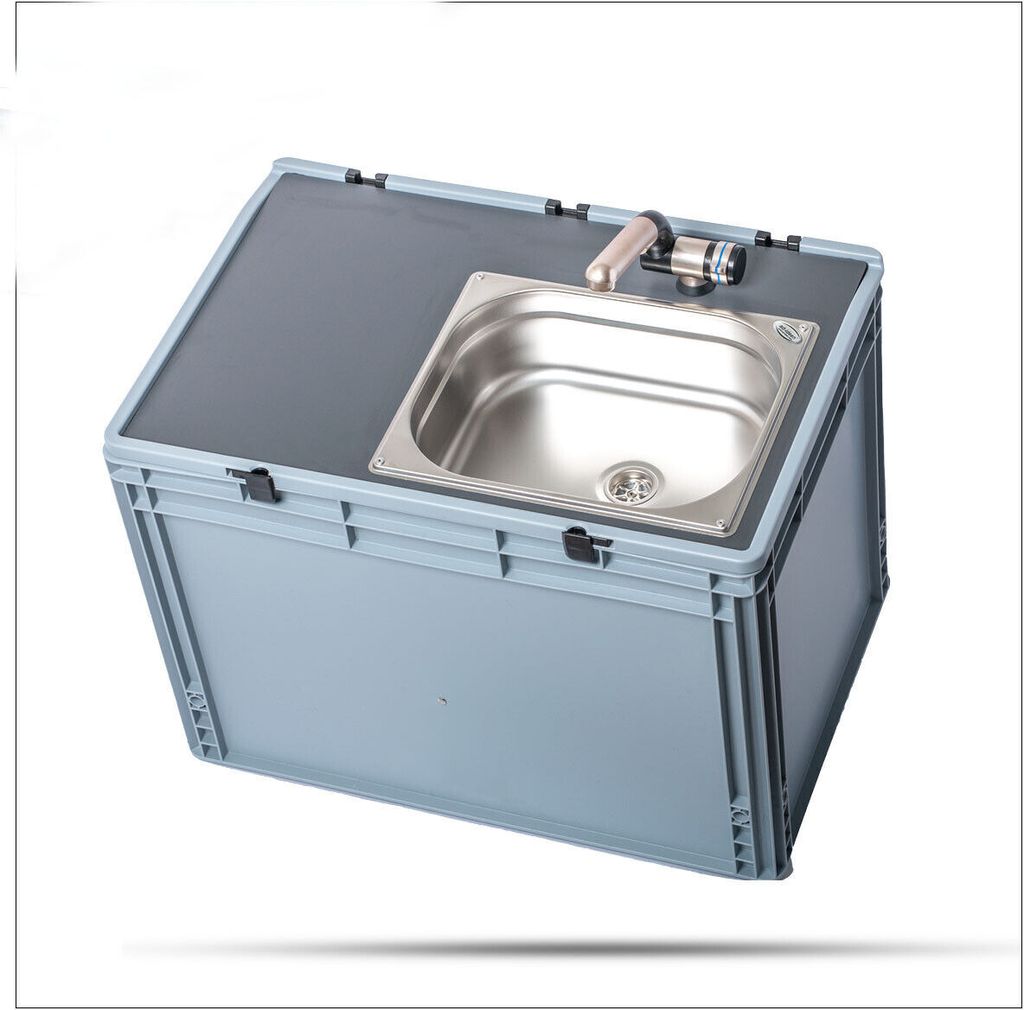 12V mobile Spüle Spülbecken Handwaschbecken autark Camping Gastro Marktstand NEU