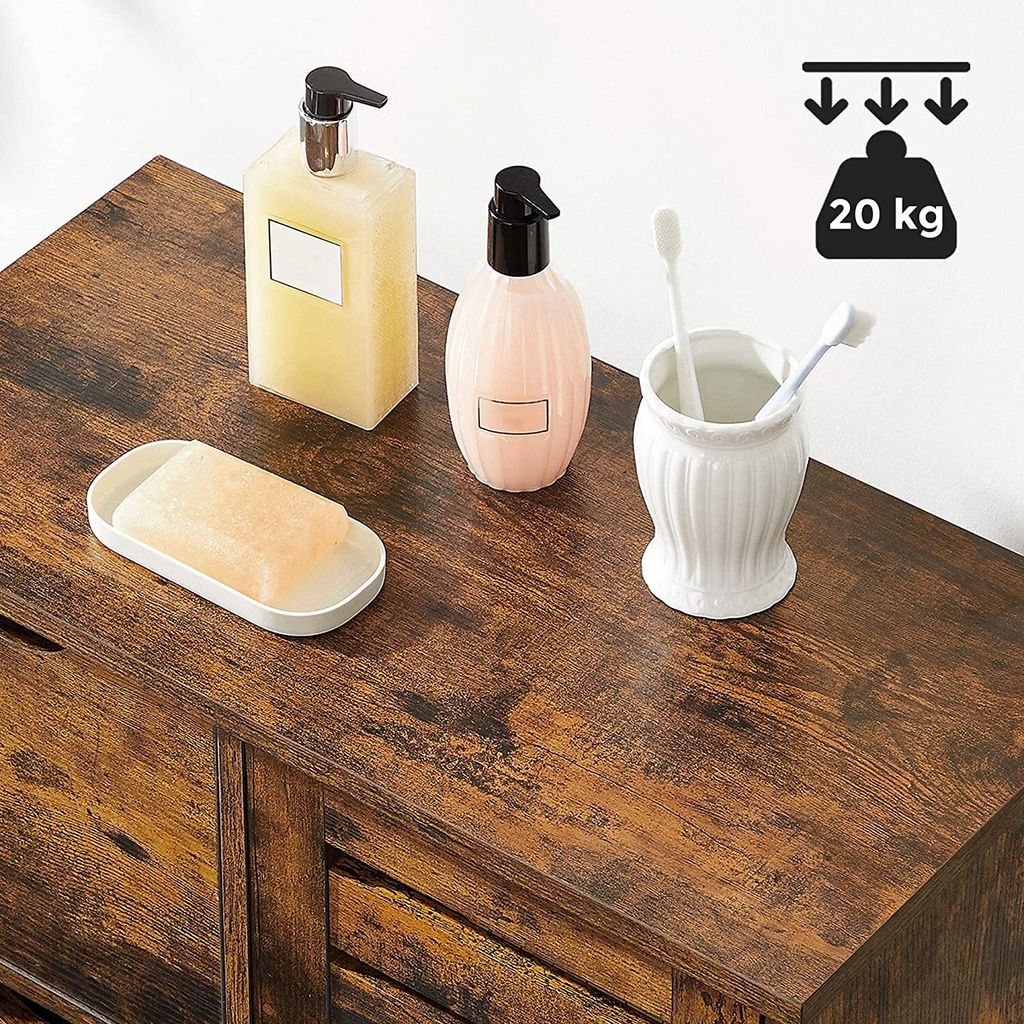 VASAGLE Badezimmerschrank, 3 Schubladen, 2 verstellbare Produktbild 6