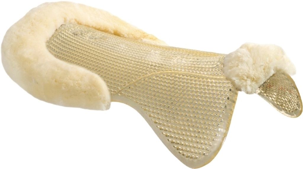 Acavallo Therapeutic Gel Pad Cut Out Sheepskin Just Gel, Farbe:Black/Black, Größe:M