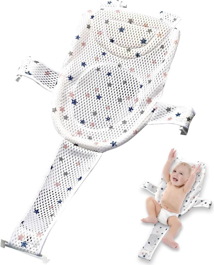 Wellxunk Baby-Badennetz - Verstellbar mit Badekissen, Produktbild 