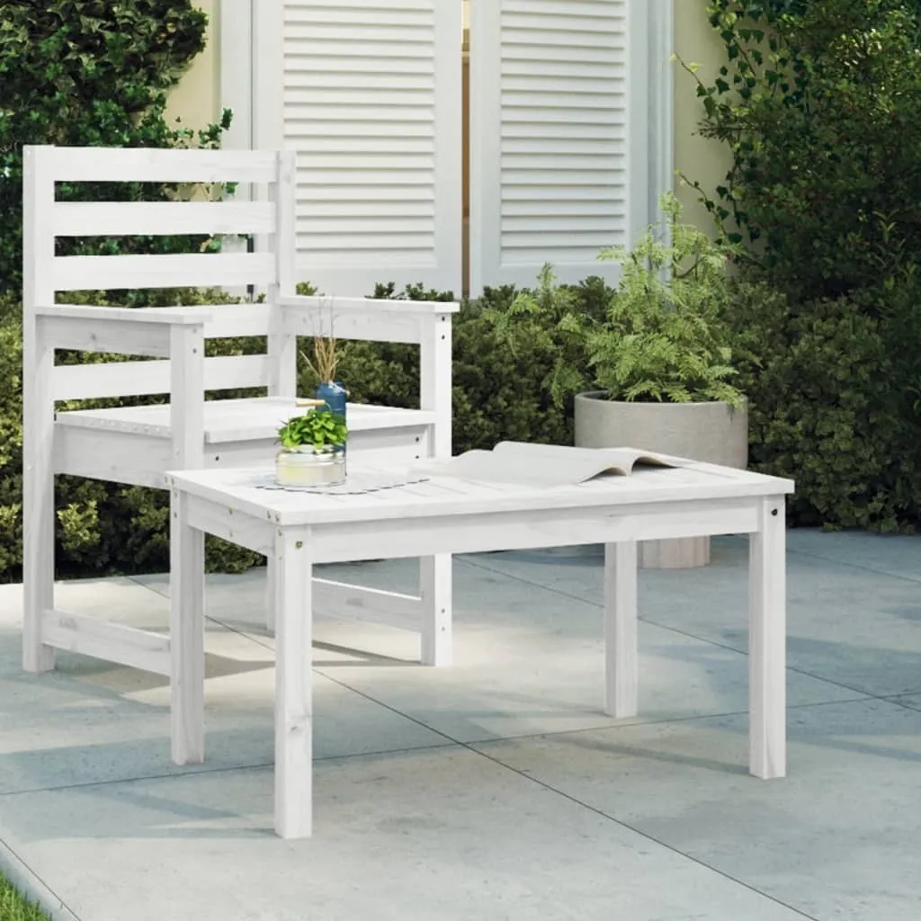 Tavolo da Giardino Bianco The Living Store in Pino Massiccio | 82,5x50,5