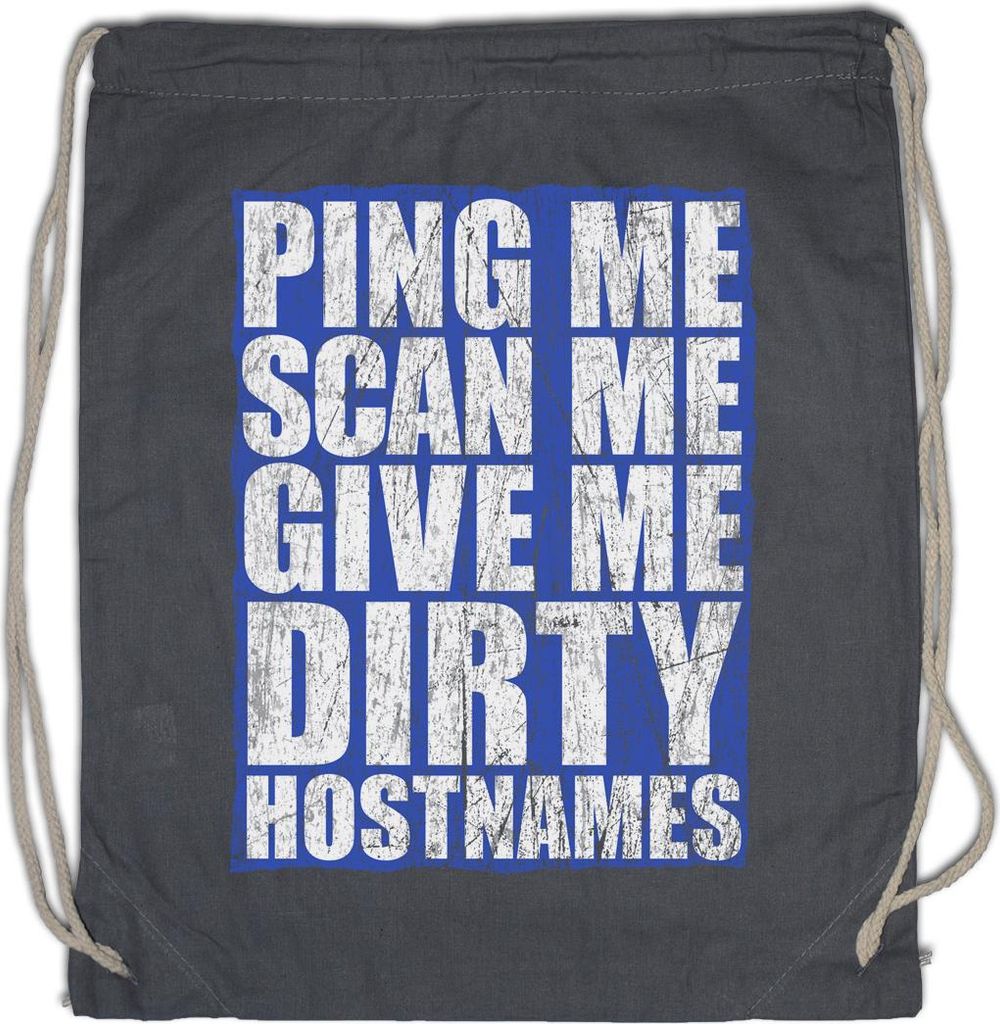 Urban Backwoods Ping Me Scan Me, Turnbeutel, Farbe: Grau
