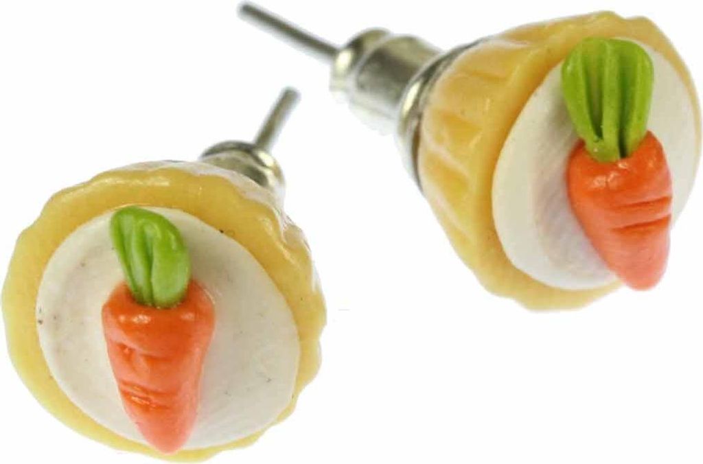 Cupcake Möhrchenkuchen Ohrstecker Miniblings Möhre Möhrenkuchen Karotte Möhre Muffin