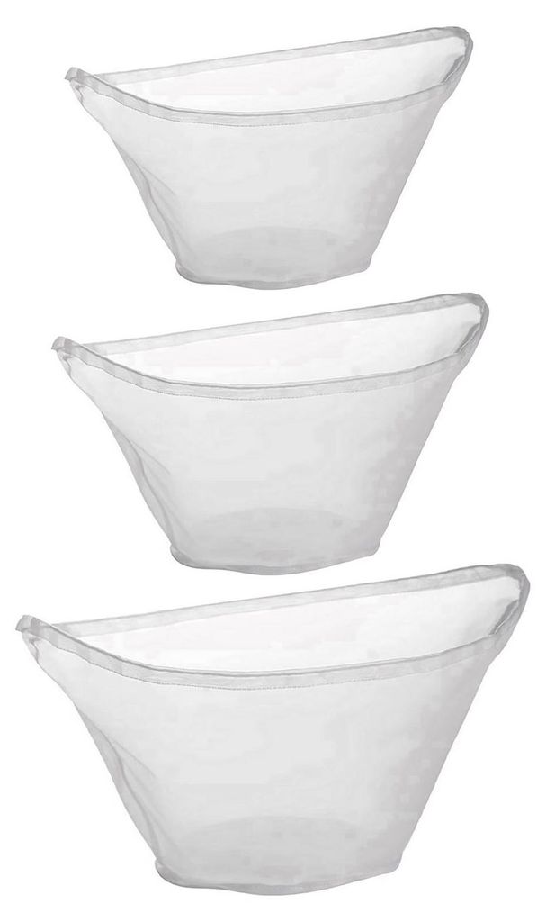 3-teilige Netz-Käsetuchbeutel für Nussdrink, Sojadrink, wiederverwendbare Siebbeutel für Knödelfüllungen, ungebleichtes Stoffsieb zum Kochen, ...