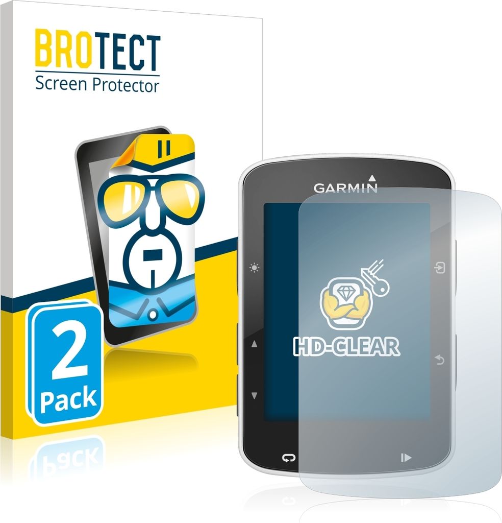 2x Für Garmin Edge 520 / 820 Schutzfolie BROTECT Displayschutz Display Schutz Folie Klar Transparent