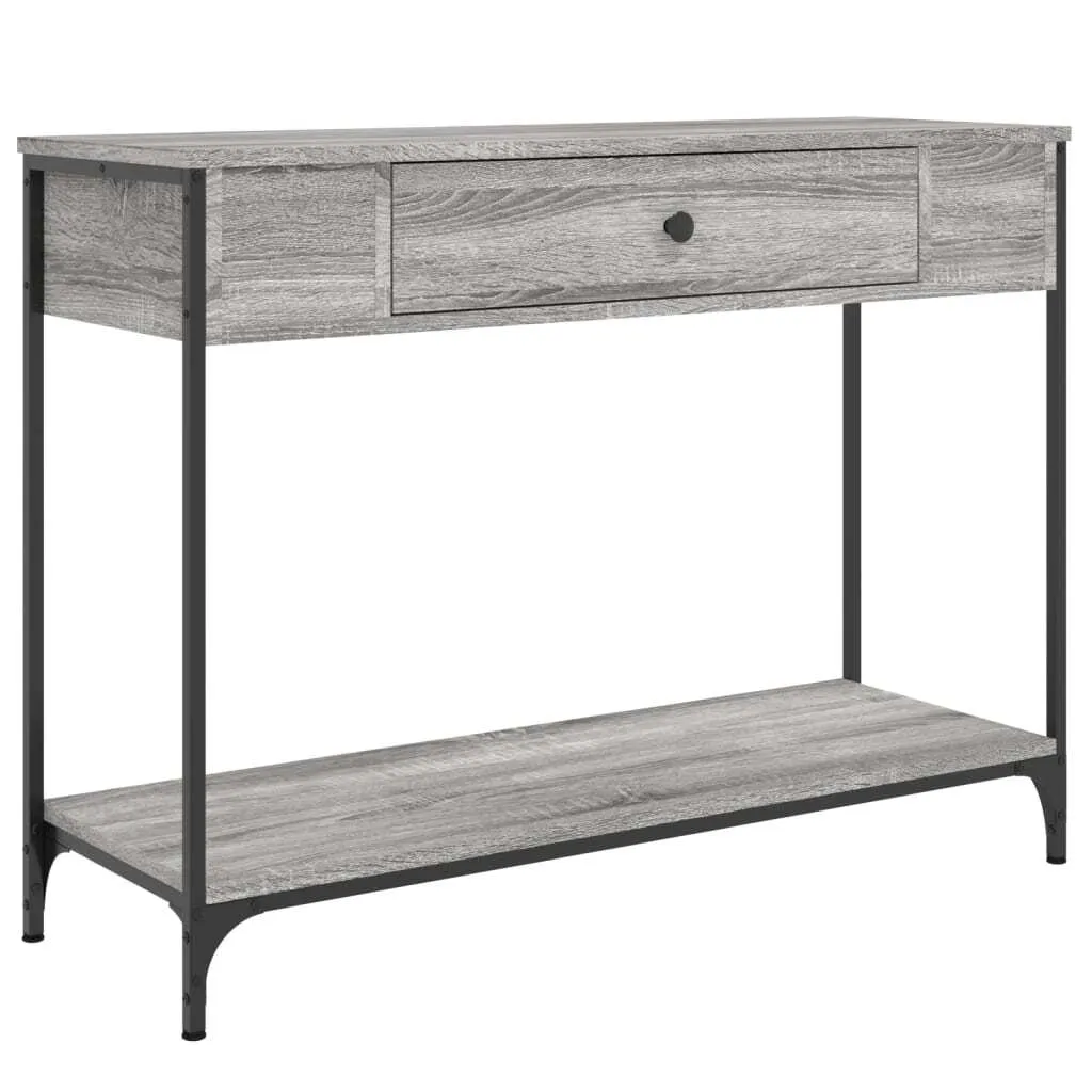 vidaXL Tavolo Consolle Grigio Sonoma 100x34.5x75 cm Legno Robusto