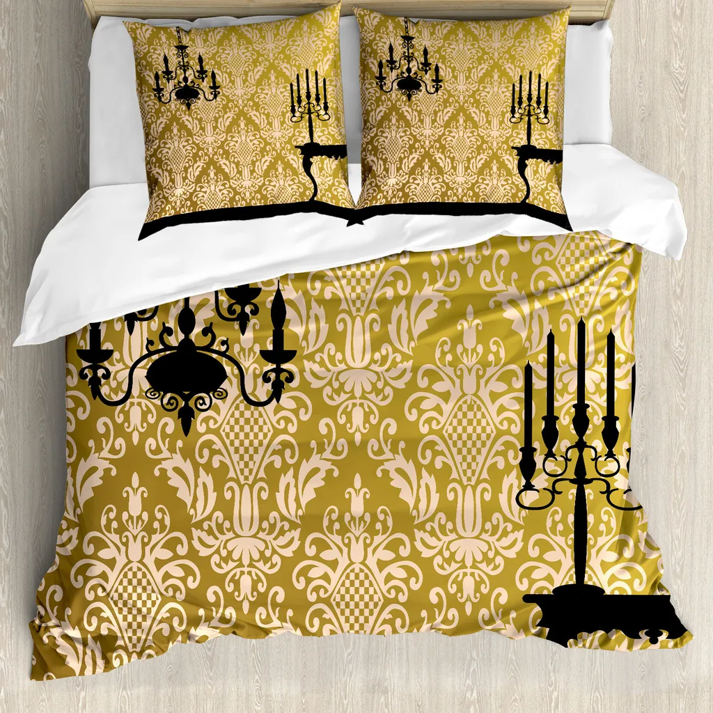 Set Letto Matrimoniale Nero Oro Antiacaro - Dormire in un Sogno