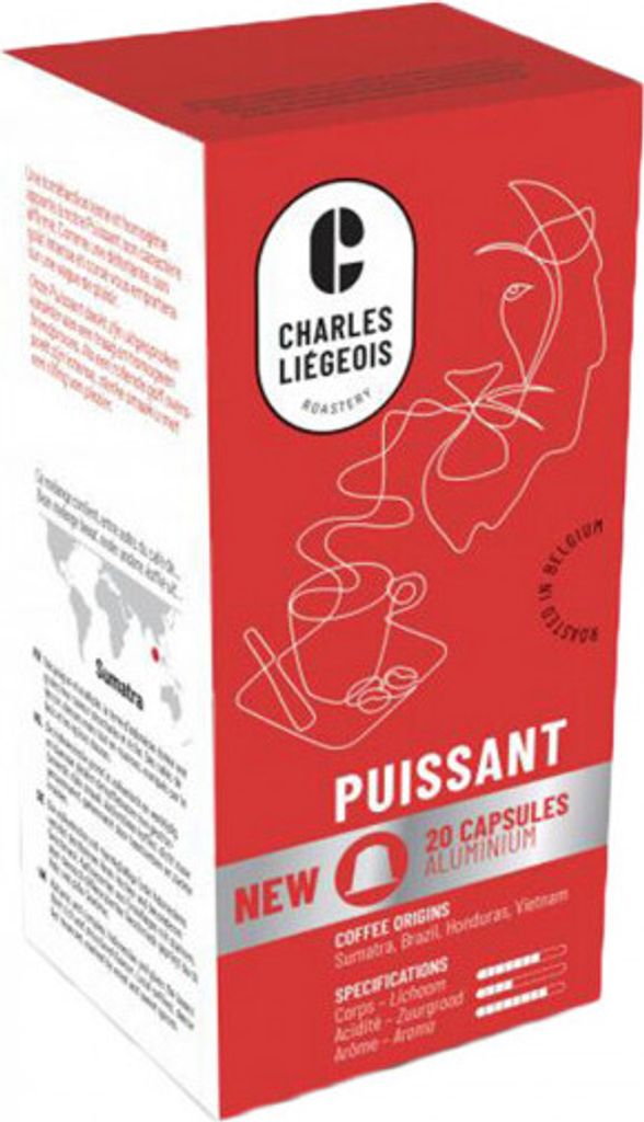 Kaffeekapseln geeignet für Nespresso Charles Liégeois Puissant, 20 Stk.