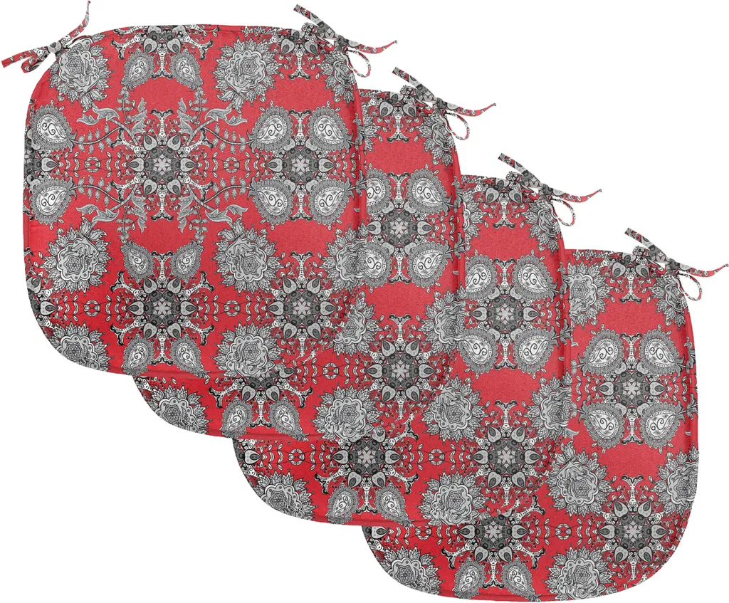 Galettes de chaise de salle à manger imperméables lot de 4 rouge