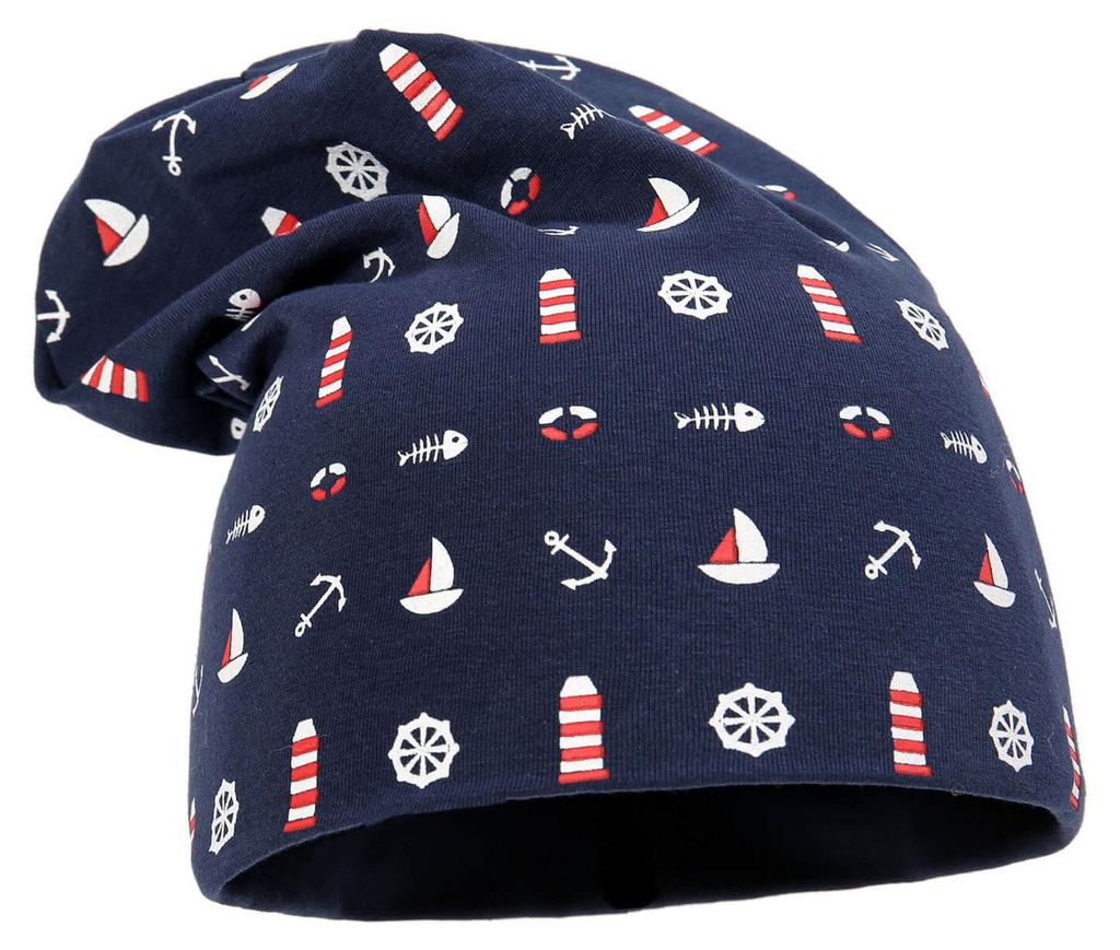 Leoberg Kinder Beanie Mütze Mädchen Jungen - Uni Kinderbeanie in 103069-Blau-57