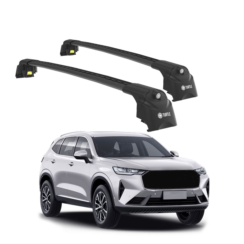 TURTLE DACHTRÄGER AIR-2 , Schwarz GREAT WALL HAVAL H6 ALL 2017 - 2024 (SUV)